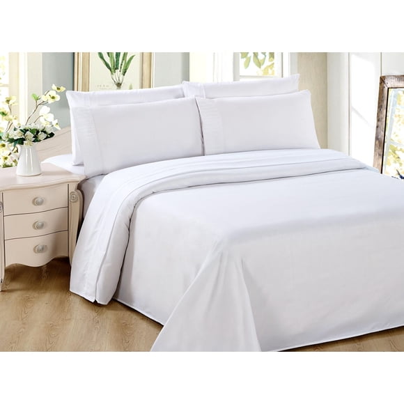 Marina Decoration Ultra Soft Silky Zipper Solid Rayon from Bamboo All Season Duvet Cover Set, White Color