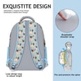 thumbnail image 5 of Pug and Love Heart Backpack for School,Cute School Bag,Schoolbag with Adjustable Shoulder Straps & Padded Back,15.3"x11"x6.7", 5 of 6