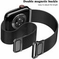 thumbnail image 4 of Metal Magnetic Bands Compatible for Apple Watch Band 38mm with Case, Stainless Steel Milanese Mesh Loop Replacement Strap Compatible with iWatch Series SE 6/5/4/3/2/1(Black,38MM), 4 of 8