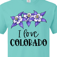 thumbnail image 4 of Inktastic I Love Colorado Columbine Flowers T-Shirt, 4 of 5