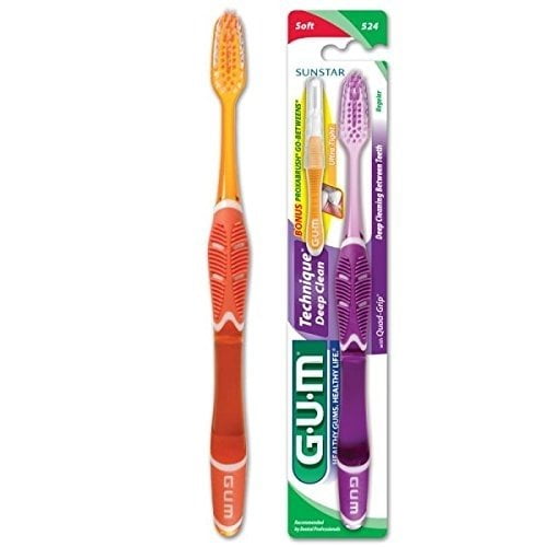 Sunstar 524RGB GUM Technique Deep Clean Toothbrush with Proxabrush Go