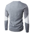 thumbnail image 3 of Mchoice Mens Tops Fashion Fall and Winter Stitching Outdoor Sports Shirts Round Neck Long Sleeve Sweatshirts Top, 3 of 3