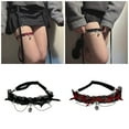 thumbnail image 2 of Yokua Elegant Lace Bowknot Leg Garter Belt with Chain Gothic Thigh Strap for Women, 2 of 20