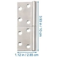thumbnail image 2 of DRAFIDEEP 4Pcs Durable Hinges for Commercial Restroom Door Hinge Silver, 2 of 8