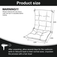 thumbnail image 3 of High Back Patio Chair Cushions Set of 2, Waterproof Fade Resistant Rocking Chair Cushion for Outdoor Patio, Lawn Chair Cushions（Black White-1）, 3 of 6