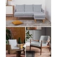 thumbnail image 6 of Navy Blue Striped Couch Cushion Covers Stretch, Washable Sofa Seat Covers Individual Seat Cushion Sofa Slipcovers Navy Blue White Stripes Farmhouse Couch Cover Furniture Protector S-2PCS, 6 of 7