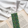 thumbnail image 6 of Kdxio Dinosaurs and Tropical Leaves and Flowers Print Metal Tassel Bookmarks,Perfect Gift for Art Lovers and Bookworms Metal Bookmarks for Women, 6 of 8