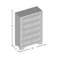 thumbnail image 5 of Furniture of America Bradford Transitional Wood 5-Drawer Chest in Gray, 5 of 5