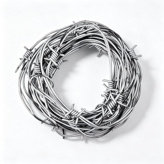 8.2Ft Barbed Wire Halloween Decoration Prop, Barbed Wire for Party Wreath Ornaments, Realistic Barbwire Props for Haunted House Decor