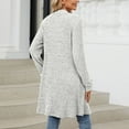 thumbnail image 7 of Durtebeua Lightweight Summer Cardigan for Women Sleeve Oversized Open Front Knitted Cardigan Light Gray,S, 7 of 7