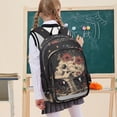 thumbnail image 7 of FORMRS Unisex School Backpack 17" Student Travel Bag with Laptop Compartment, Skeleton with Flowers Pattern, 7 of 7
