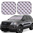 thumbnail image 2 of Uemuo Dachshund Dog Puppy Printed 2 PCS Car Windshield Sun Shade, Auto Sun Heat and UV Rays Blocker, Foldable Automotive Front Window Sunshade Protector, 2 of 7