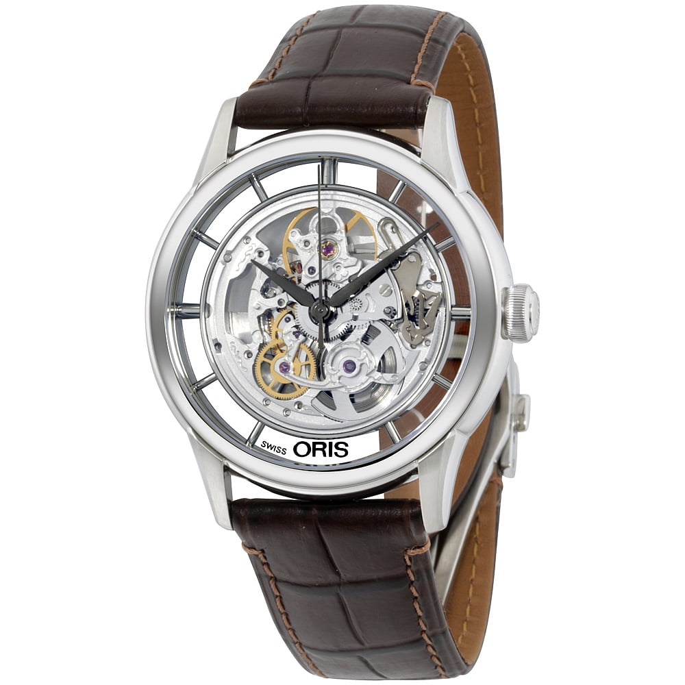 Oris Oris 73476844051LS Watch Artelier Skeleton Mens Silver Dial