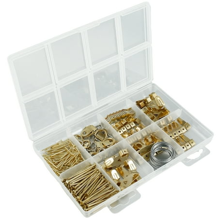 

Threns 260pcs Picture Hooks Set Picture Hanging Hooks Metal Picture Hanging Kit for Drywall Wooden Wall
