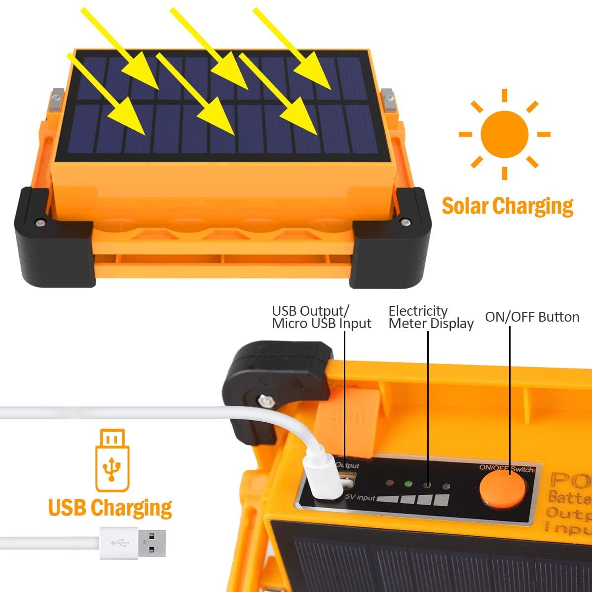 Lámpara Solar Para Camping Moreka LJ5800 Usb, Power Bank Básic