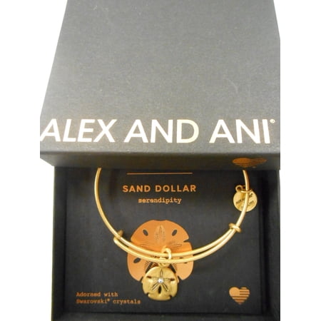 Alex and Ani Sand Dollar Crystal Bangle -
