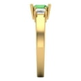 thumbnail image 3 of Three-Stone Engagement Ring for Women - 1.11ct Simulated Green Diamond in 18K Yellow Gold Promise Ring, 3 of 6