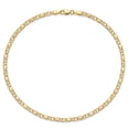 thumbnail image 5 of Primal Gold 14 Karat Yellow Gold and Rose Rhodium X's and Hearts 10-inch Anklet, 5 of 5