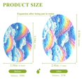 thumbnail image 2 of 3 Packs Of Wood Pulp Cotton Dishwashing Sponge 3.54x2.56 Inch Dishwashing Sponge Household Cleaning Sponge Kitchen Utensils Clean Use Rainbows and Blue Clouds, 2 of 7