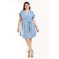 thumbnail image 1 of Vestido con detalle de encaje Roman Fashion /Tallas Extras, 11529 (Azul claro) azul 42, 1 of 7