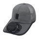 thumbnail image 4 of Gorra con ventilador solar transpirable y recargable con energía solar para playa, deportes y compras. Gris oscuro, 4 of 8