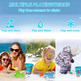 thumbnail image 3 of Beach Toys, 16 Piece Sand Toys Set Kids Sandbox Toys Includes Sand Buckets, Watering Can, Hand Tools, Sand Molds & Mesh Bag for Travel, Beach Toys for Kids Ages 3-13, 3 of 5