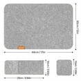 thumbnail image 2 of Yahome 12 Pcs Light Grey Felt Cloth Placemats Sets,17x12 inch Table Mats + Drink  + Cutlery Pouch Holder,Heat Resistant Non-Slip Tableware Place Pad,for Kitchen Dining Table, 2 of 7