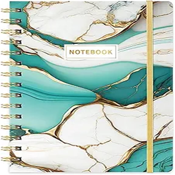 Spiral Notebook - A5 Lined Journal for Women & Men, 8.5'' x 6.3'', 68 Sheets/136 Pages College Ruled Notebook, Spiral Notebook with Premium Paper, Back Pocket, Strong Twin-Wire Binding , Notebooks fo