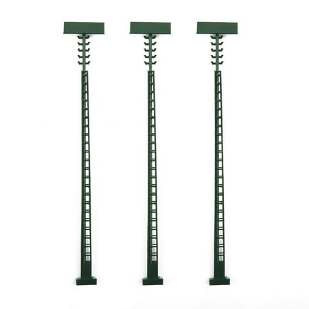

LIKEM 3Pcs 4.84inch Model Track Light Lattice Mast Light Gauge H0 Platform Lamp Warm White