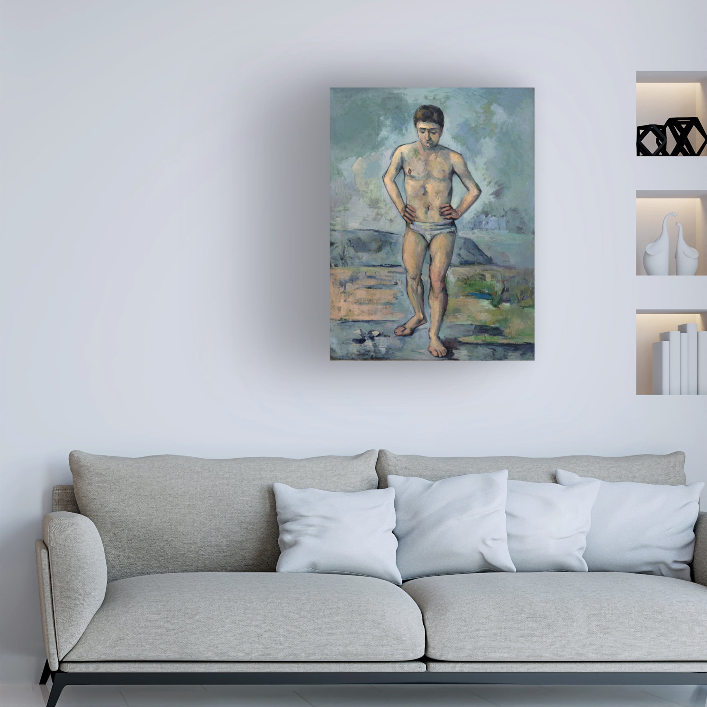 Cezanne 'The Bather' Canvas Art