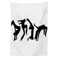 thumbnail image 3 of Ambesonne Hip Hop Tablecloth Rectangular Table Cover, Woman Hand Glide Move, 60"x84", Black and White, 3 of 4