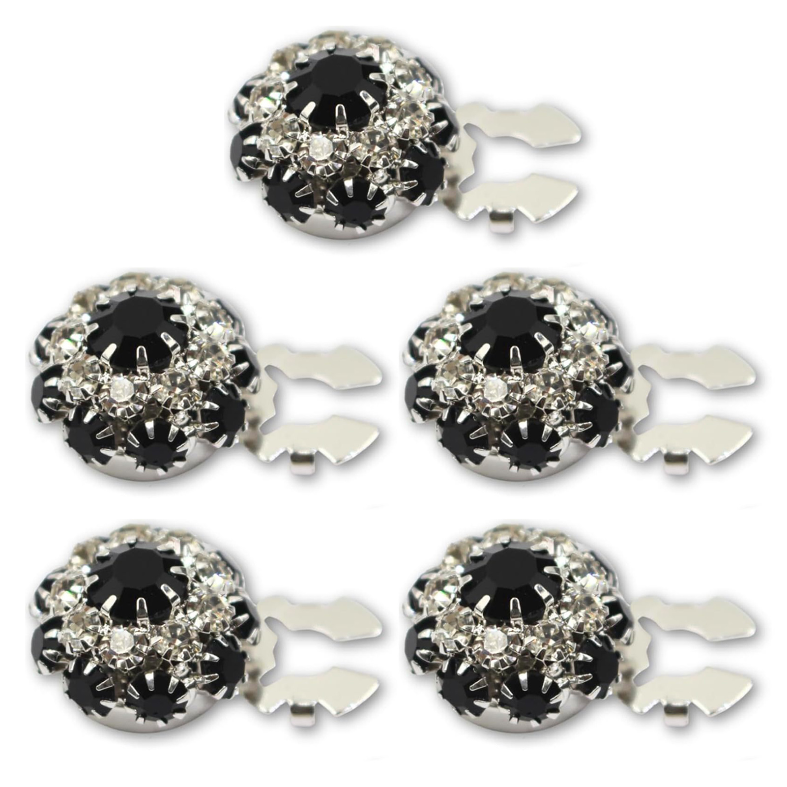 Lifetechs 5 Pcs Boutons de Manches Fleuris, Boutons Instantanés Sans Couture pour Robe, Costume, Chemise, Accessoires DIY