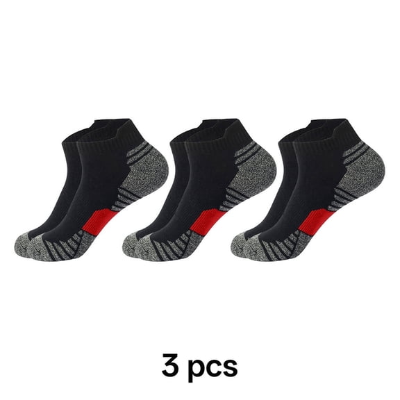 TELOLY Thermal Socks,Warm Socks Running Socks,Comfortable Fit Mens Ankle Socks,Black