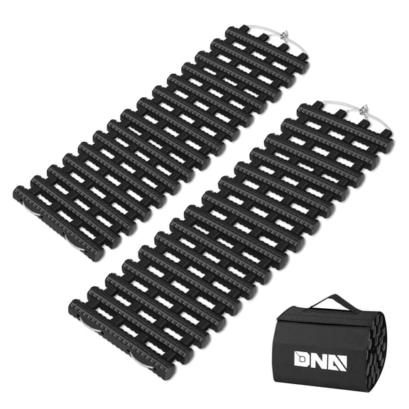 DNA MOTORING 24" Recovery Traction Tracks Mat Car Non-Slip Mat Off-Road Emergency Aid Devices For Snow, Ice, Mud, Sand 2PC