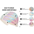 thumbnail image 5 of RightOn 14" Rainbow Wig Short Curly Bob Wig Colorful Hair Wigs Multi-Color Wig Synthetic Wigs with Wig Cap, 5 of 7