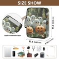 thumbnail image 3 of Haosy Accordion File Organizer Zipper Binder 500 Sheet 6-Tab Expanding File Folder Multi-Pocket 1.2 Inch 3 Ring Cute Ghosts Pumpkins in Forest, 3 of 7