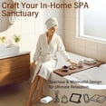 thumbnail image 3 of Acacia Wood Bathtub Tray Caddy for Freestanding Tub, Adjustable Bath Tray, Luxury Spa Bathroom Tray Organizer Table, Bath Tub Accessories, 3 of 4