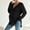 🔥 Black, variant on Women's Long Sleeve Tops V Neck Breathable Knitted Button Womens Blouses Casual Solid Color Oversized Loose Fall Outfits for Women 2025 Trendy Winter for Weekend Breakfasts M
