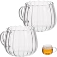 thumbnail image 1 of 2 tazas de vidrio transparente con asa de 350 ml para café, té, sopa y bebidas., 1 of 7