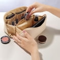 thumbnail image 3 of Cosmetiquera expandible de curpiel con asa-Tura beige 25 x 11 x 11, 3 of 5