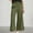Green, variant on Sakmal Khakis Womens Pants Wide Leg Cotton Linen Work High Waisted Solid Green Pants with Pockets