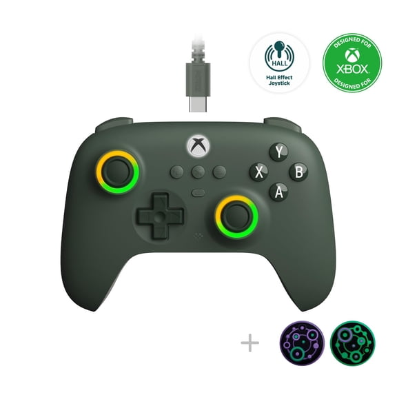 Controlador con cable 8Bitdo Ultimate C Hall Effect para Xbox - Verde