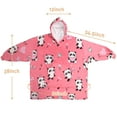 thumbnail image 6 of Catalonia Panda Print Oversized Hoodie Blanket Sweatshirt, Wearable Sherpa Giant Pullover for Adults Men Women Teenagers Wife Girlfriend Gift, 6 of 7