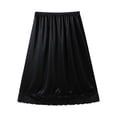 thumbnail image 2 of Sentmoon Jupe Mini Taille Haute à Porter sous une Robe avec Short, Tendance, Couleur Unie, Dentelle, Coupe Régulière, Jupes pour Femmes Longueur Midi pour un Usage Quotidien Décontracté 0, 2 of 5