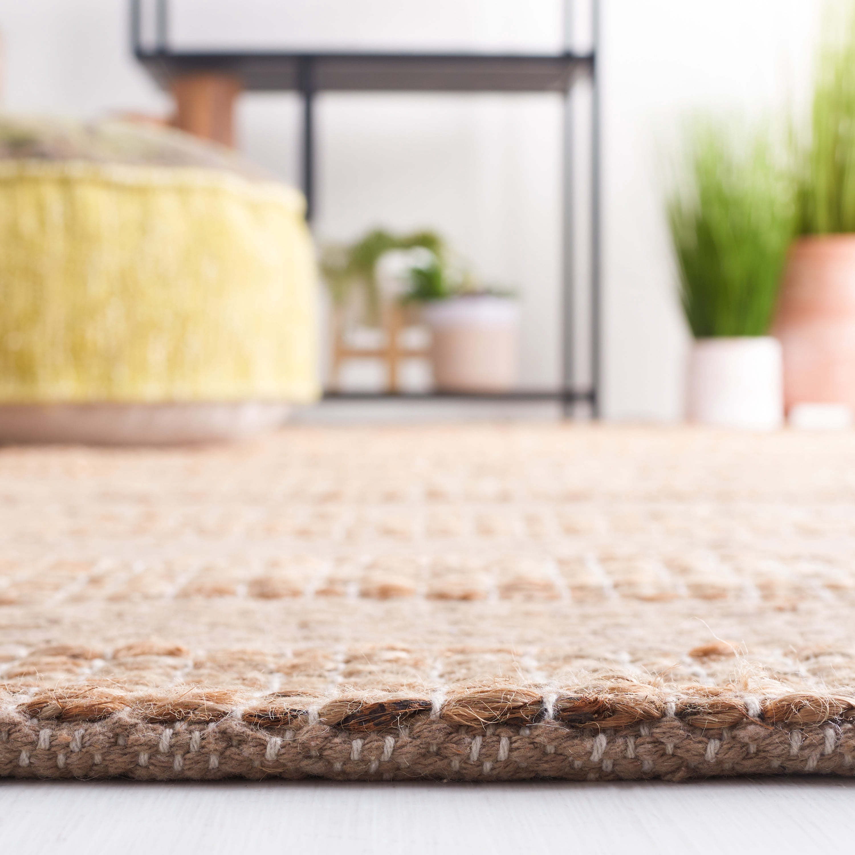 SAFAVIEH Natural Fiber Wenonah Striped Area Rug, Taupe/Natural, 6' x 9'