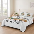 thumbnail image 2 of Full Quilt Set 78''x90'', Camping Lightweight Summer Bedspread Coverlet Set with 2 Pillow Shams, Fall Summer Nature Forest Car Tree Moon Breathable All Season Quilt Bedding for Bedroom/Guest Room, 2 of 9