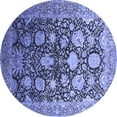 thumbnail image 1 of Ahgly Company Indoor Round Oriental Blue Industrial Area Rugs, 7' Round, 1 of 4