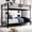 Black/Brown, variant on Amolife Twin Over Twin Size Metal Bunk Bed Frame with Removable Ladder & 13" Full-Length Guardrail, Black