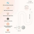 thumbnail image 5 of Cali Trove Diamond Mom Heart Pendant Necklace 1/10 Ct Natural Diamonds 18KT Rose Gold Vermeil on Sterling Silver Mother’s Day Gift for Mom, 5 of 7