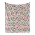 thumbnail image 1 of Hearts Soft Flannel Fleece Throw Blanket, Colorful Hearts for Valentines Day Love Childish Hand Drawn Happiness Joy Theme, Cozy Plush for Indoor and Outdoor Use, 70" x 90", Multicolor, by Ambesonne, 1 of 6
